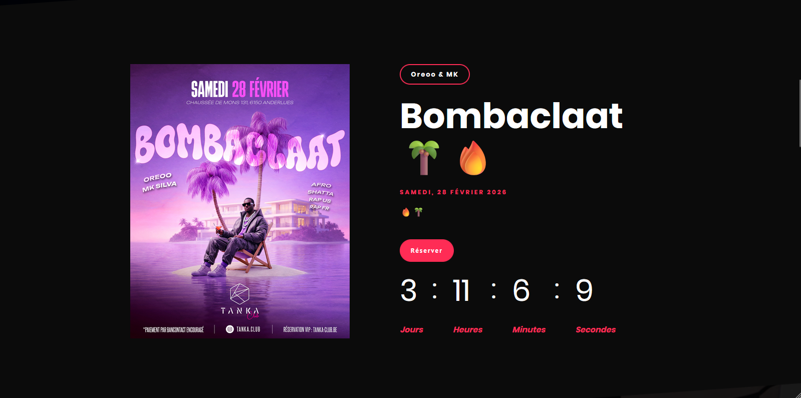 Site vitrine boite de nuit 2