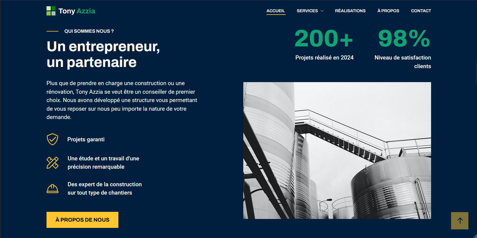 Site vitrine entreprise de construction 2