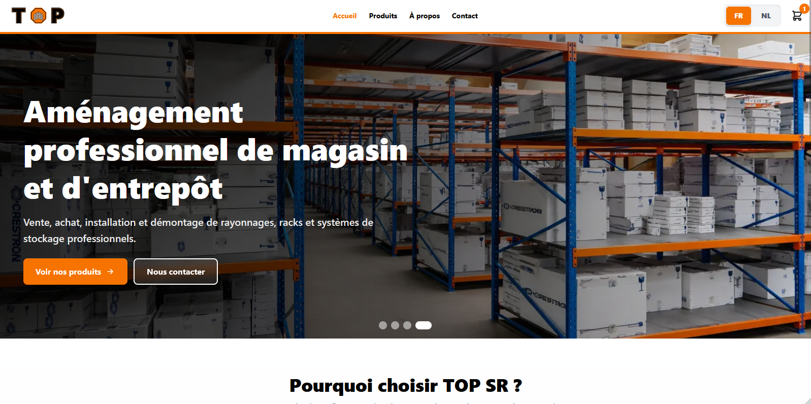Site vitrine bilingue avec catalogue de produits et demande de devis en ligne 1